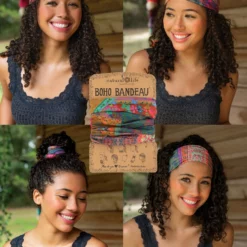 Natural Life Full Boho Bandeau® Headband - Multi Patchwork