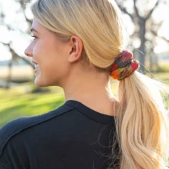 Natural Life Full Boho Bandeau® Headband - Orange Pink Floral -Natural Life Shop BBW326 4 scaled