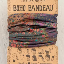 Natural Life Full Boho Bandeau® Headband - Dark Patchwork