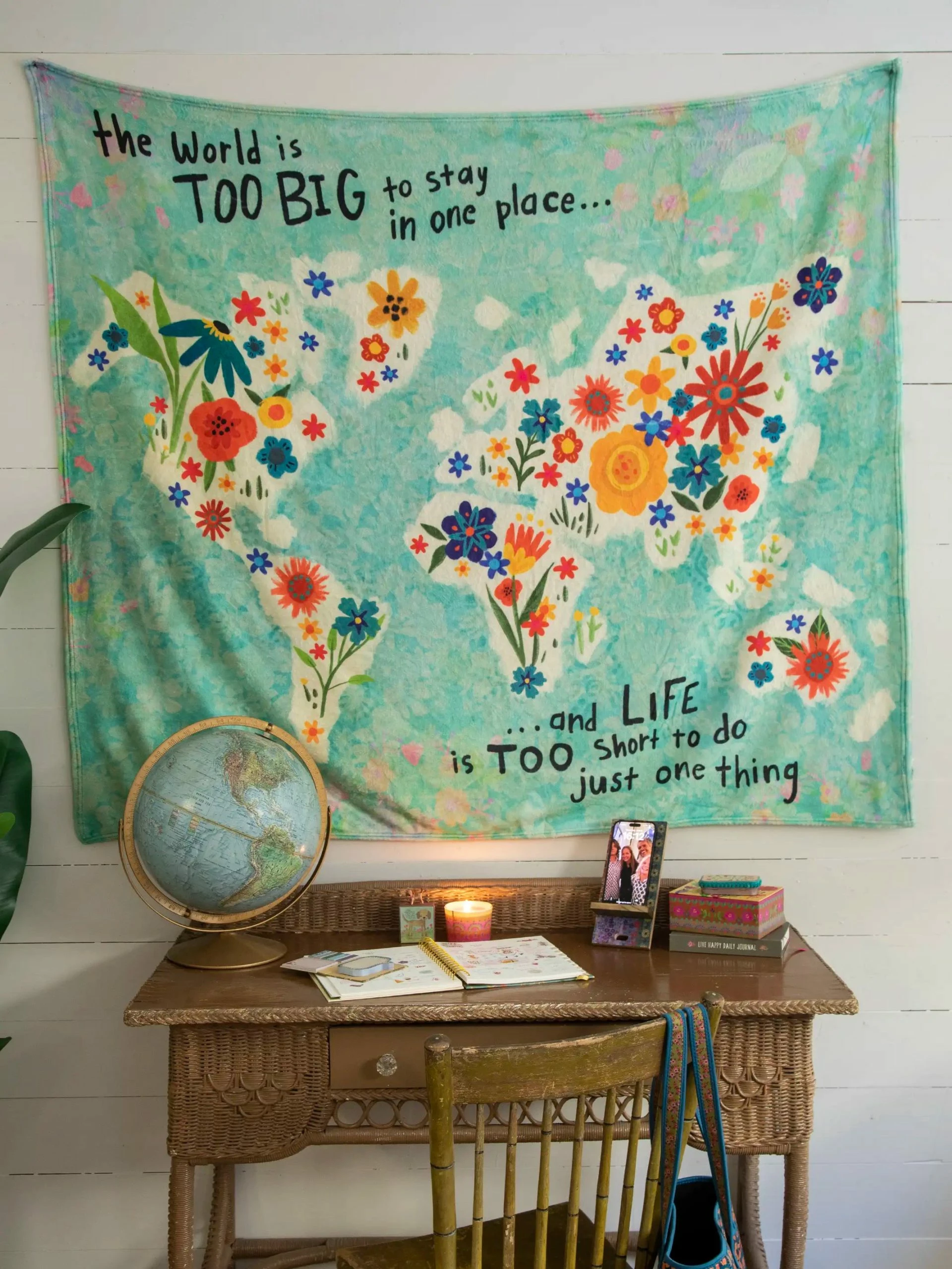 Natural Life Cozy Throw Blanket - World Is Too Big 4 Natural Life Cozy Throw Blanket - World Is Too Big - Image 2