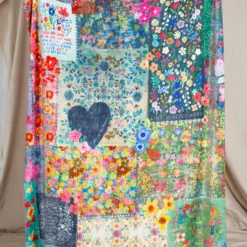 Natural Life XL Double-Sided Cozy Blanket - Patchwork -Natural Life Shop BLKT205 1 scaled