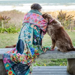 Natural Life XL Double-Sided Cozy Blanket - Patchwork -Natural Life Shop BLKT205 6 scaled