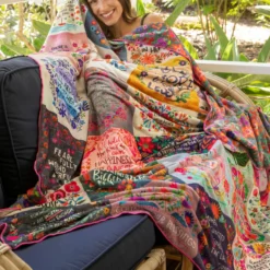 Natural Life XL Double-Sided Cozy Blanket - Blessings -Natural Life Shop BLKT218 7 scaled