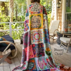 Natural Life XL Double-Sided Cozy Blanket - Blessings