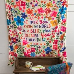 Natural Life Cozy Throw Blanket - You Make The World Better -Natural Life Shop BLKT226 1 scaled