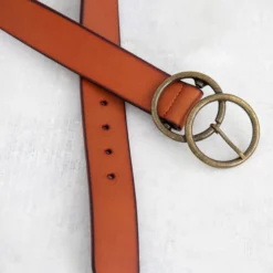 Natural Life Vegan Leather Adjustable Belt - Brown -Natural Life Shop BLT038 A3 scaled