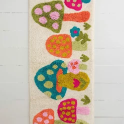 Natural Life Tufted Runner Bath Mat - Cream Mushrooms -Natural Life Shop BMAT000018 2 scaled