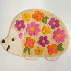 Natural Life Tufted Cotton Bath Mat - Hedgehog -Natural Life Shop BMAT000019 2 scaled