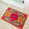 Natural Life Tufted Cotton Bath Mat - Floral -Natural Life Shop BMAT005 scaled