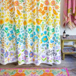 Natural Life Tufted Runner Bath Mat - Orange Floral -Natural Life Shop BMAT014 3 scaled