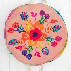 Natural Life Boho Printed Laundry Hamper - Floral -Natural Life Shop BSKT000010 1 scaled