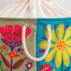 Natural Life Boho Printed Laundry Hamper - Floral -Natural Life Shop BSKT000010 3 scaled