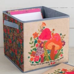 Natural Life Collapsible Storage Cubes, Set Of 2 - Life Is Amazing -Natural Life Shop BSKT000014 3 scaled