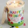 Natural Life Birthday Wish Soy Candle With Crystals