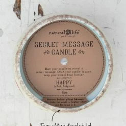 Natural Life Artisan Secret Message Soy Candle - Rainbow -Natural Life Shop CNDL093 1 scaled