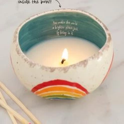 Natural Life Artisan Secret Message Soy Candle - Rainbow