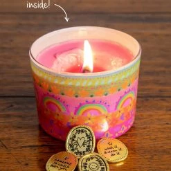 Natural Life Rainbow Surprise Candle - Rainbow Border