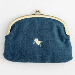 Natural Life Embroidered Coin Purse - Washed Navy -Natural Life Shop CPRS164 1 scaled