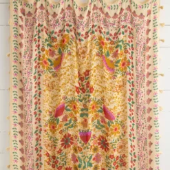 Natural Life Printed Curtain Panel - Coral Jade Motif -Natural Life Shop CRT000010 crop scaled