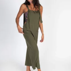 Natural Life Carly Wide-Leg Jumpsuit - Olive -Natural Life Shop Carly Jumpsuit Olive A4 scaled