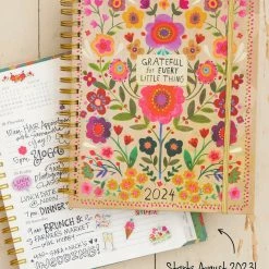 Natural Life 2023-24 17 Month Planner - Grateful Flower