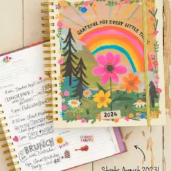 Natural Life 2023-24 17 Month Planner - Grateful Rainbow