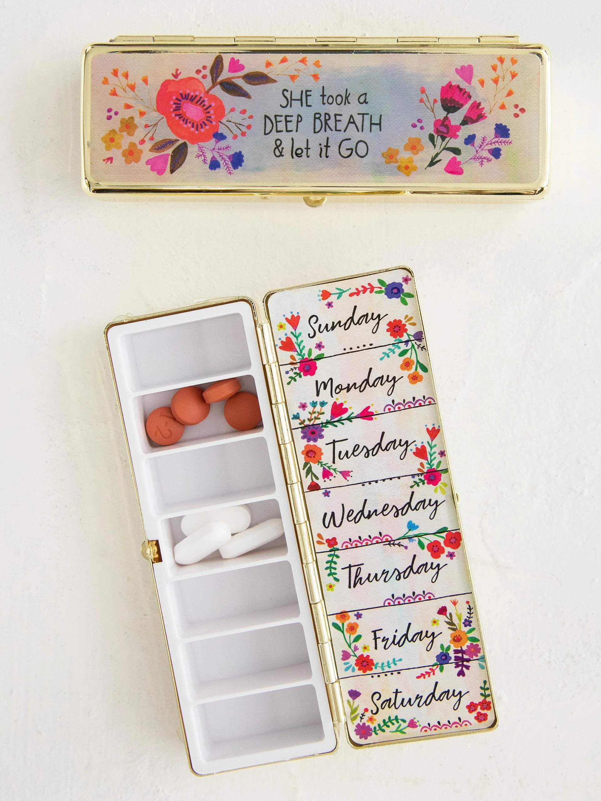 Natural Life Weekly Pill Organizer - Let It Go 3 Natural Life Weekly Pill Organizer - Let It Go