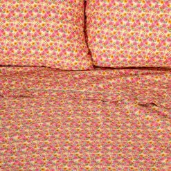 Natural Life Mix & Match Soft Cotton Fitted Sheet - Pink Lucy -Natural Life Shop Ditsy Floral scaled