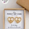 Natural Life Perfect Tiny Stud Earrings - Peace Heart -Natural Life Shop ERNG000024 scaled