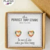 Natural Life Perfect Tiny Stud Earrings - Heart -Natural Life Shop ERNG115 scaled