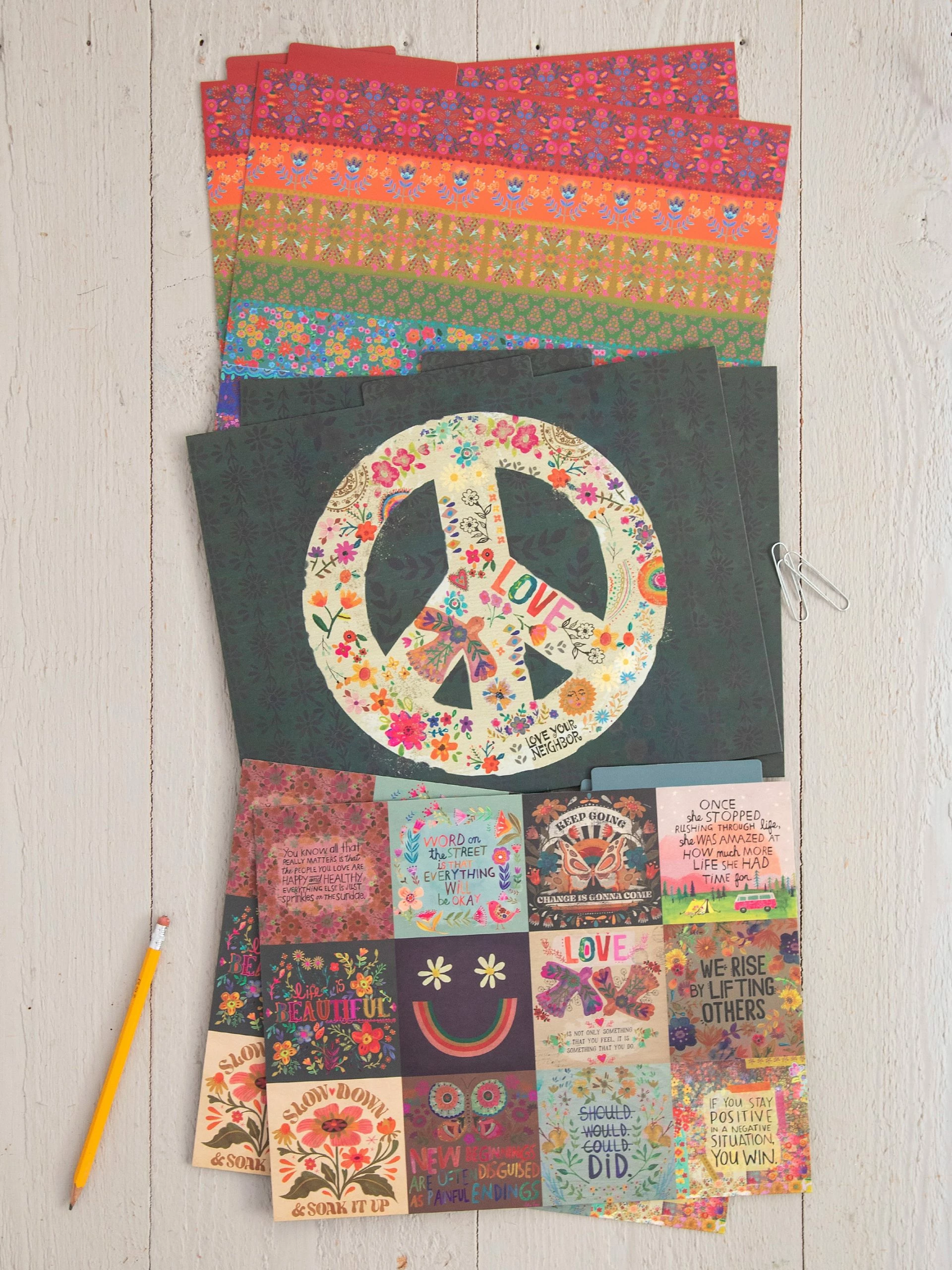 Natural Life Colorful File Folders, Set Of 6 - Peace 5 Natural Life Colorful File Folders, Set Of 6 - Peace - Image 3