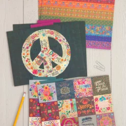 Natural Life Colorful File Folders, Set Of 6 - Peace
