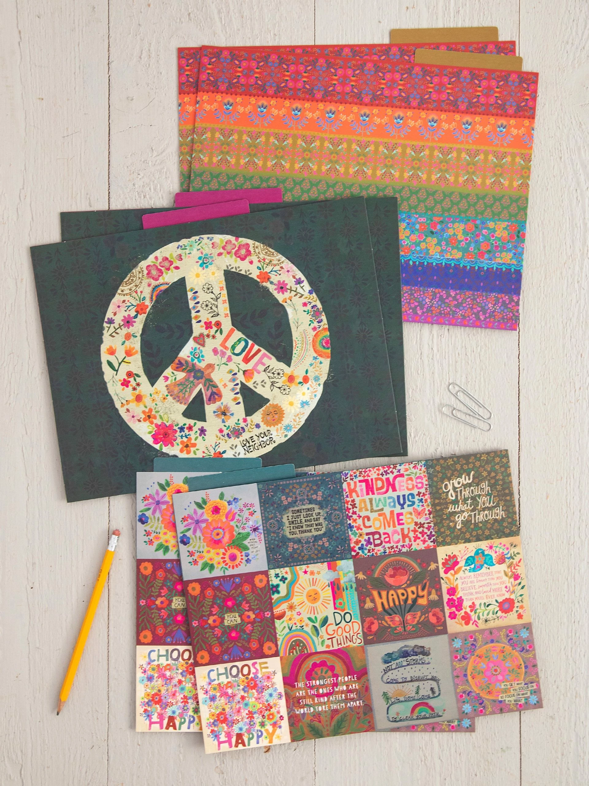Natural Life Colorful File Folders, Set Of 6 - Peace 3 Natural Life Colorful File Folders, Set Of 6 - Peace