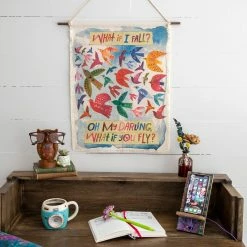 Natural Life Canvas Tapestry Wall Hanging - What If You Fly -Natural Life Shop FRWHG008 2 scaled