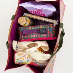 Natural Life Carry All Tote Bag - Floral Border -Natural Life Shop Floral Border Caryall Tote A1 scaled