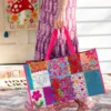 Natural Life Carry All Tote Bag - Patchwork Be Happy -Natural Life Shop GBAG000053 1 scaled