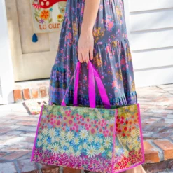 Natural Life Carry All Tote Bag - Wildflower Border