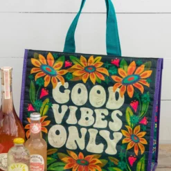 Natural Life Insulated Cooler Tote - Good Vibes Only