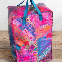 Natural Life XL Backpack Tote Bag - Washed Black Rose Patchwork -Natural Life Shop GBAG000058 1 scaled