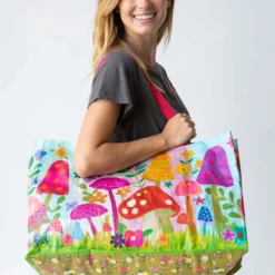 Natural Life Laundry Traveling Moving Tote Bag - Mushroom