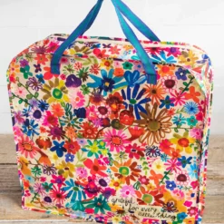 Natural Life XL Zip Tote Bag - Grateful -Natural Life Shop GBAG000060 scaled