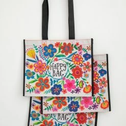 Natural Life Large Happy Bag, Set Of 3 - Cream Floral -Natural Life Shop GBAGSET022 google scaled