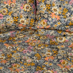 Natural Life Mix & Match Soft Cotton Flat Sheet - Grey Cara 10 Natural Life Mix & Match Soft Cotton Flat Sheet - Grey Cara -Natural Life Shop Grey Floral cd6712df 1196 4c38 9280 4cb6a790533b scaled