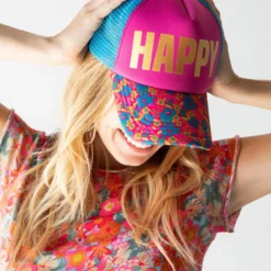 Natural Life Adjustable Trucker Hat - Happy