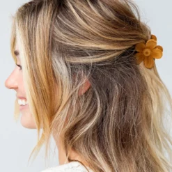 Natural Life Velvet Daisy Hair Clips, Set Of 2 -Natural Life Shop HCL000042 2 scaled