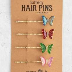 Natural Life Bobby Pins, Set Of 4 - Butterfly