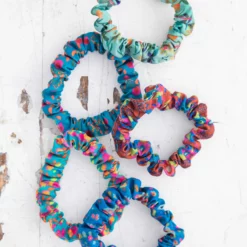 Natural Life Mixed Print Scrunchie Set - Blue -Natural Life Shop HDBN000019 1 scaled