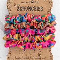 Natural Life Mixed Print Scrunchie Set - Pink