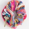 Natural Life Hideaway Scrunchie - Folk Flower Patchwork -Natural Life Shop HDBN000023 1 scaled