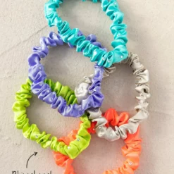 Natural Life Skinny Scrunchie Set - Hot Pink